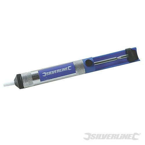 Fixpoint 51204 Pompe à Dessouder HQ - Boîtier Métal Léger Avec Embout Antistatique En Téflon Bleu