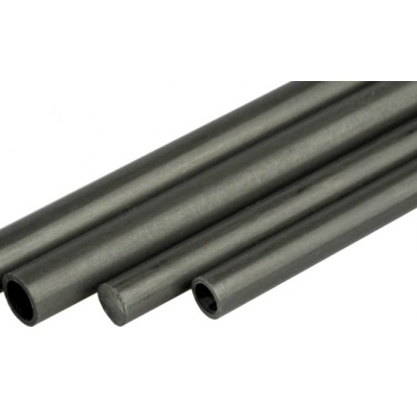 Fibre De Carbone 3K Sergé - Brillant - Longueur 500 Mm (sur Choix) Tube Carbone 16 Mm