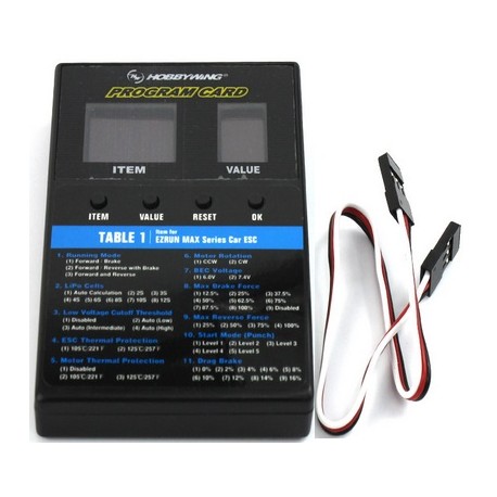 CARTE DE PROGRAMMATION HOBBYWING POUR SERIE FLYFUN V5