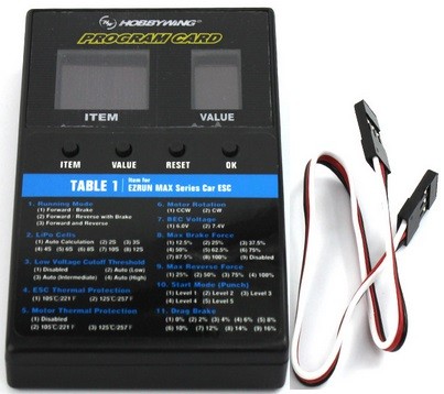 HobbyOO- Carte de programmation numérique LED, adaptée aux appels EZRUN, ICRUN SEAKING PLATINUM V1/V2, FLYFUN V5, Skywalker V2  26