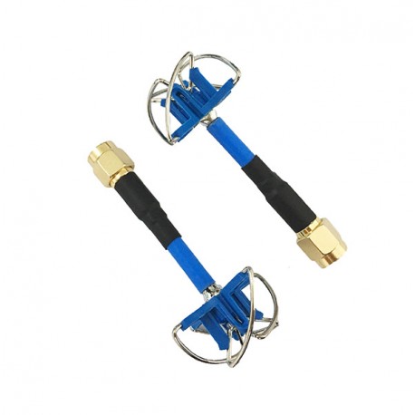 ANTENNE AOMWAY POLARISEE ET CIRCULAIRE BLEU 5.8GHZ SMA
