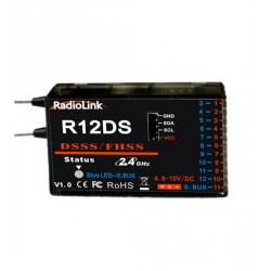 RECEPTEUR 12 VOIES R12DS RADIOLINK 2.4G DSSS ET FHSS