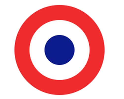 COCARDE TRICOLORE FRANCE AUTOCOLLANTE 70MM - Intermodel SAS