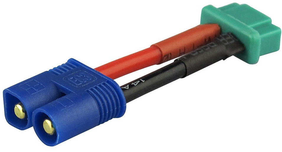 Câble Adaptateur EC3 Mâle Vers Traxxas Femelle – 10 Cm 14 AWG – Connecteurs Dorés Pour Batterie LiPo RC