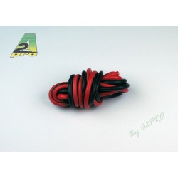 FIL SILICONE 12 AWG / 3.58mm² ROUGE+NOIR 2X1M
