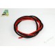 FIL SILICONE 8 AWG / 6.03mm² ROUGE+NOIR 2X1M