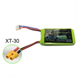 Accu lipo 350mAh 2S 45C Black Lithium