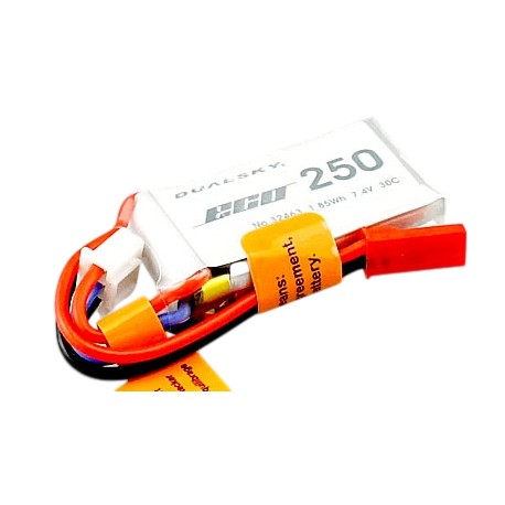 Accu lipo 250mAh 2S 30C ECO DUALSKY