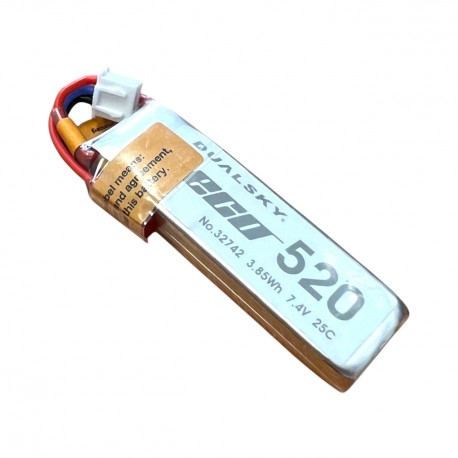 Accu lipo 520mAh 2S 25C ECO DUALSKY