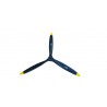 HELICE BOIS TRIPALE 30X18 NOIR / JAUNE FIALA