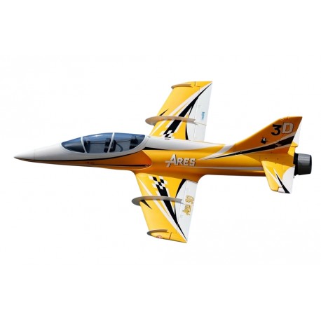 ARES 90MM EDF SPORT JET 3D PNP 6S JAUNE AVEC GYRO FREEWING