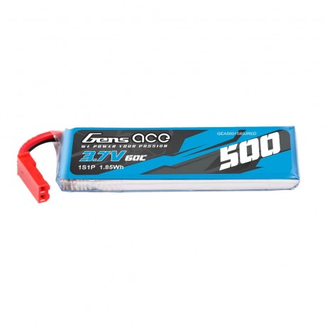 Accu LiPo Gens Ace 500mAh 1S 60C avec connecteur JST BEC