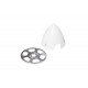 CONE TRIPALE EN PLASTIQUE ø51MM BLANC