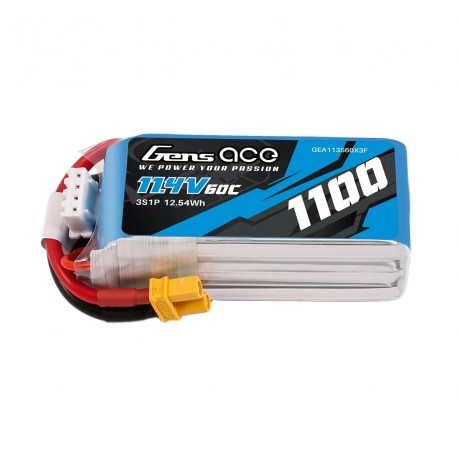 Accu LiPo GENS ACE 1100mAh 11.1V 60C 3S