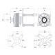 COLONNETTES AM740-780 M5X73MM (X4) T-HOBBY